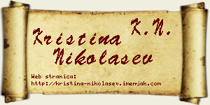 Kristina Nikolašev vizit kartica